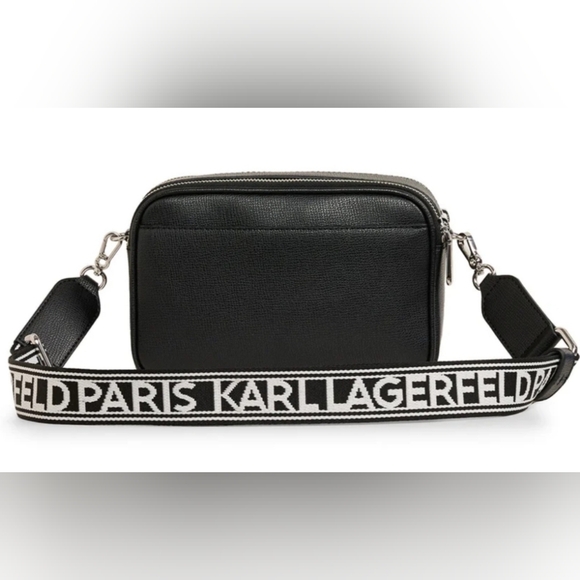 ✨️KARL LAGERFELD✨️ PARIS 🕶 MAYBELLE ROUND HEAD DUO CAMERA CROSSBODY BAG NWT - Picture 2 of 12